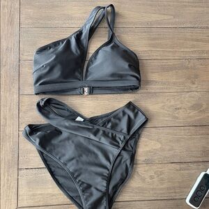 Elegant Charcoal Women's Bikini Set
